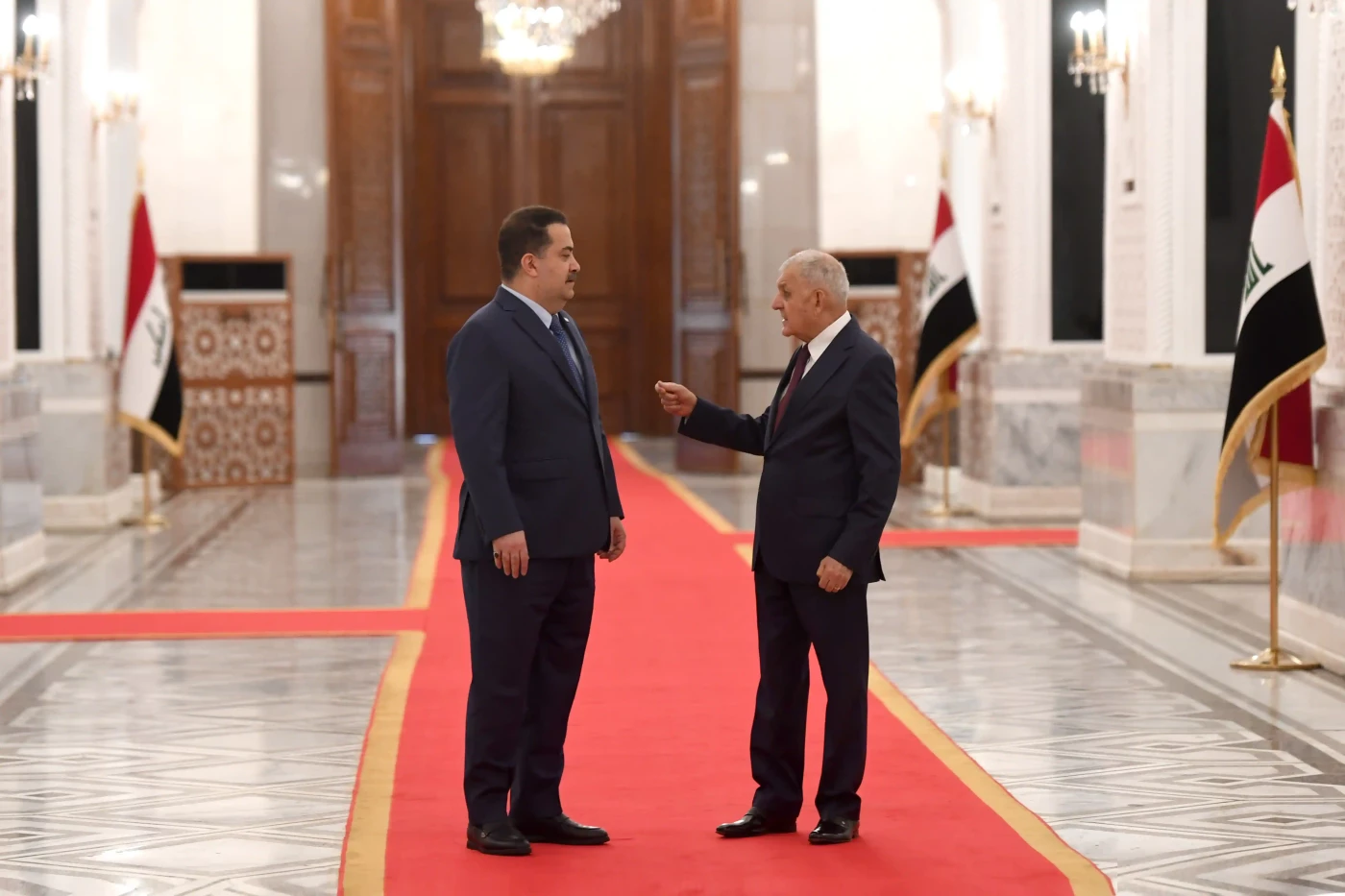 Image of Sudani, Rashid discuss Erbil-Baghdad issues, upcoming elections