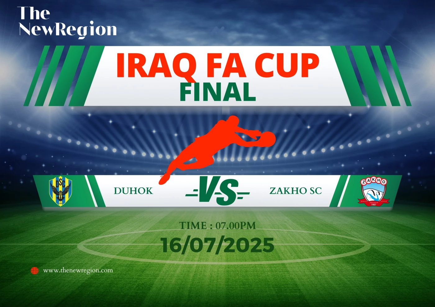 Image of Kurdish leaders congratulate Zakho, Duhok football teams on reaching Iraq Cup final
