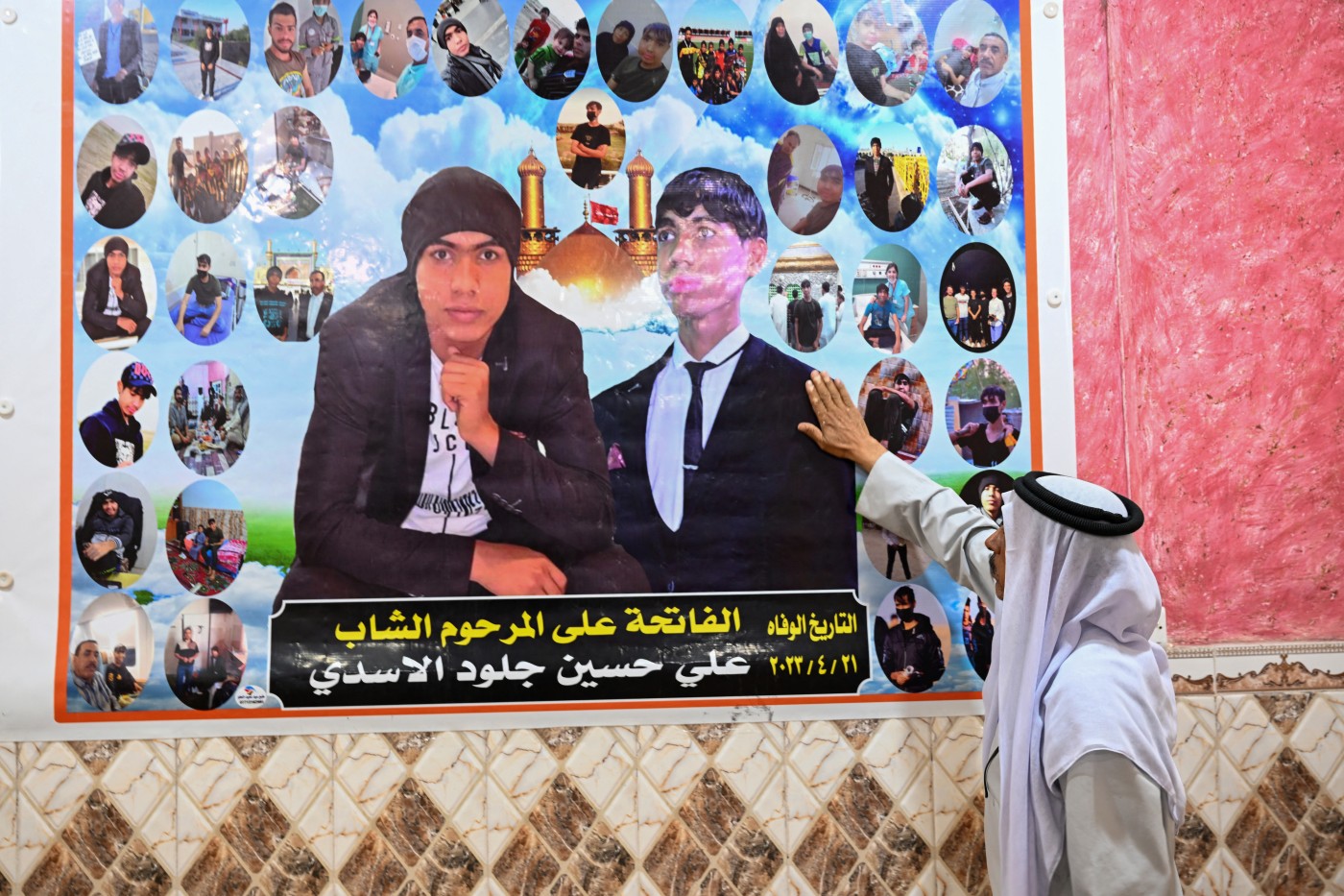 Image of Iraqi father begins legal action against BP over son's cancer death