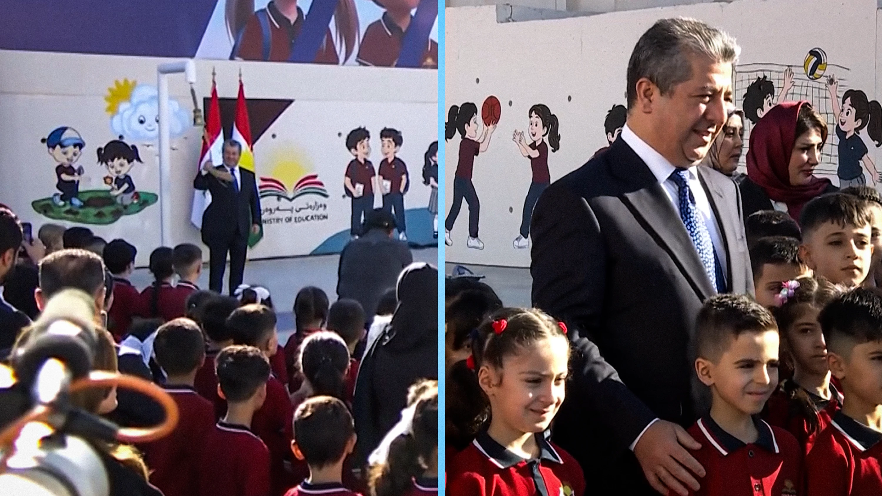 Image of PM Barzani rings bell to mark start of Kurdistan Region school year