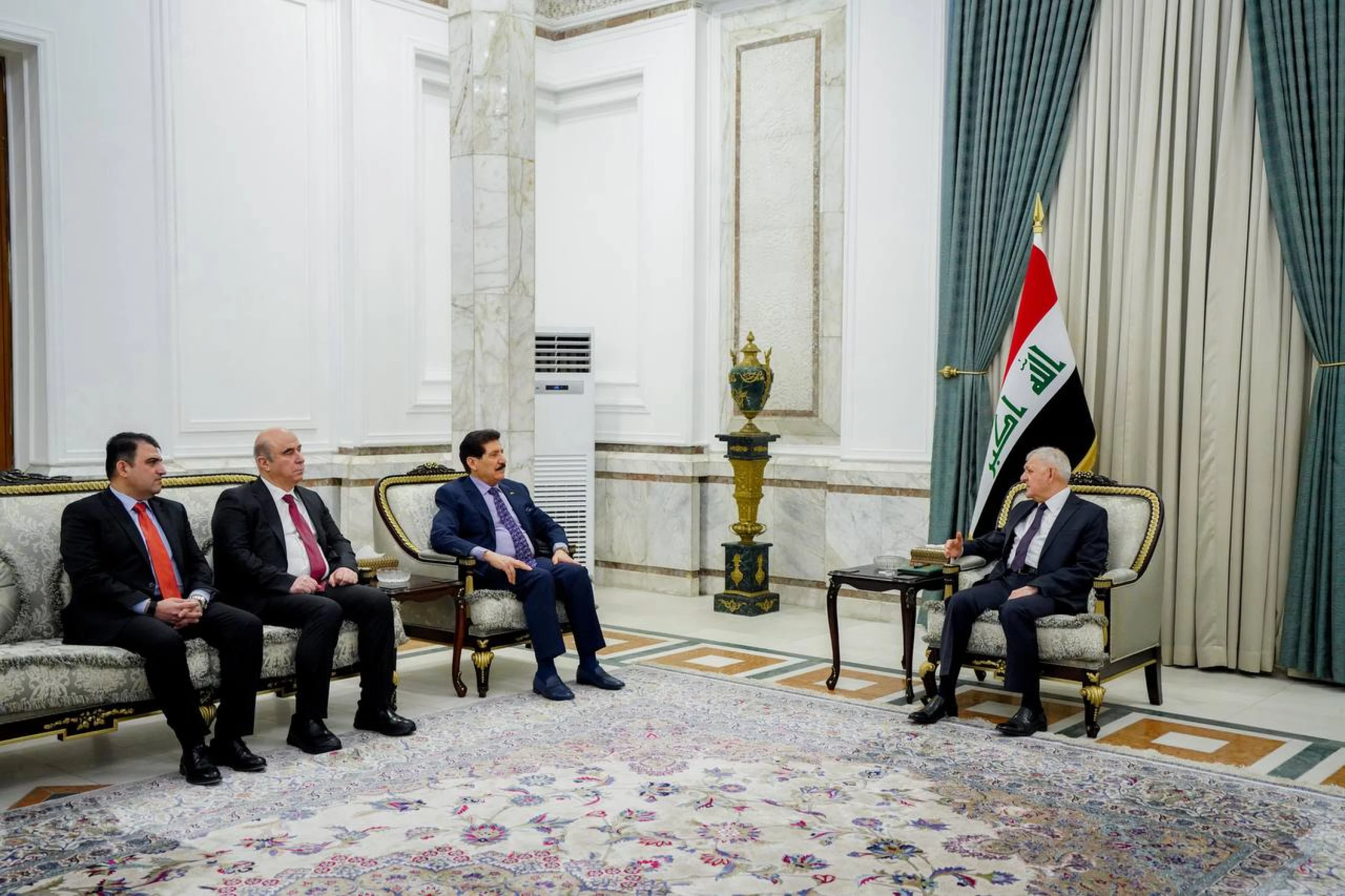 Image of KDP delegation, Iraqi president discuss government formation
