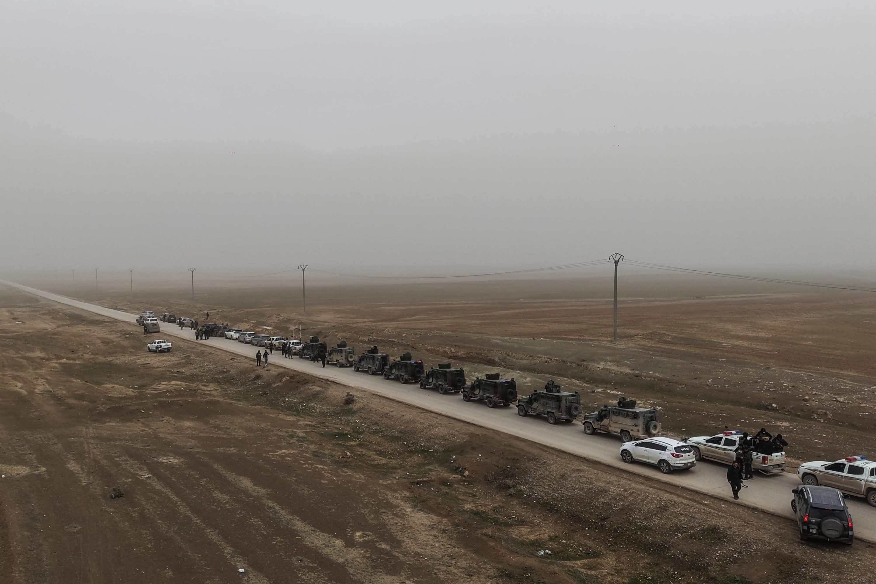 Image of Damascus forces enter Hasakah in implementation of agreement with SDF