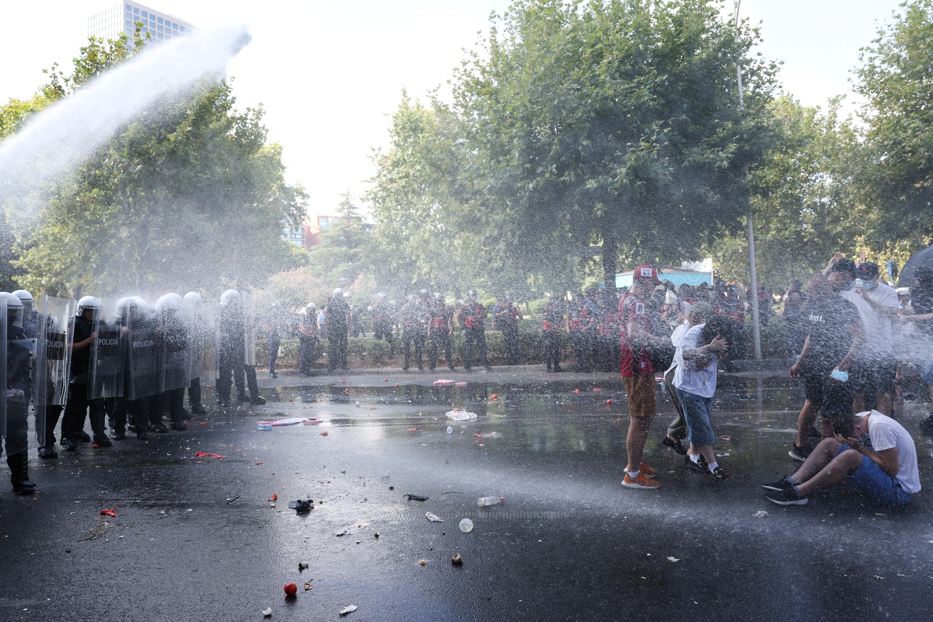 Albania police teargas protesters against Trump-linked resort Since late May, angry Albanians have protested daily the planned construction in a coastal nature reserve of a vast luxury hotel complex linked to US President Donald Trump's daughter Ivanka and her husband Jared Kushner.