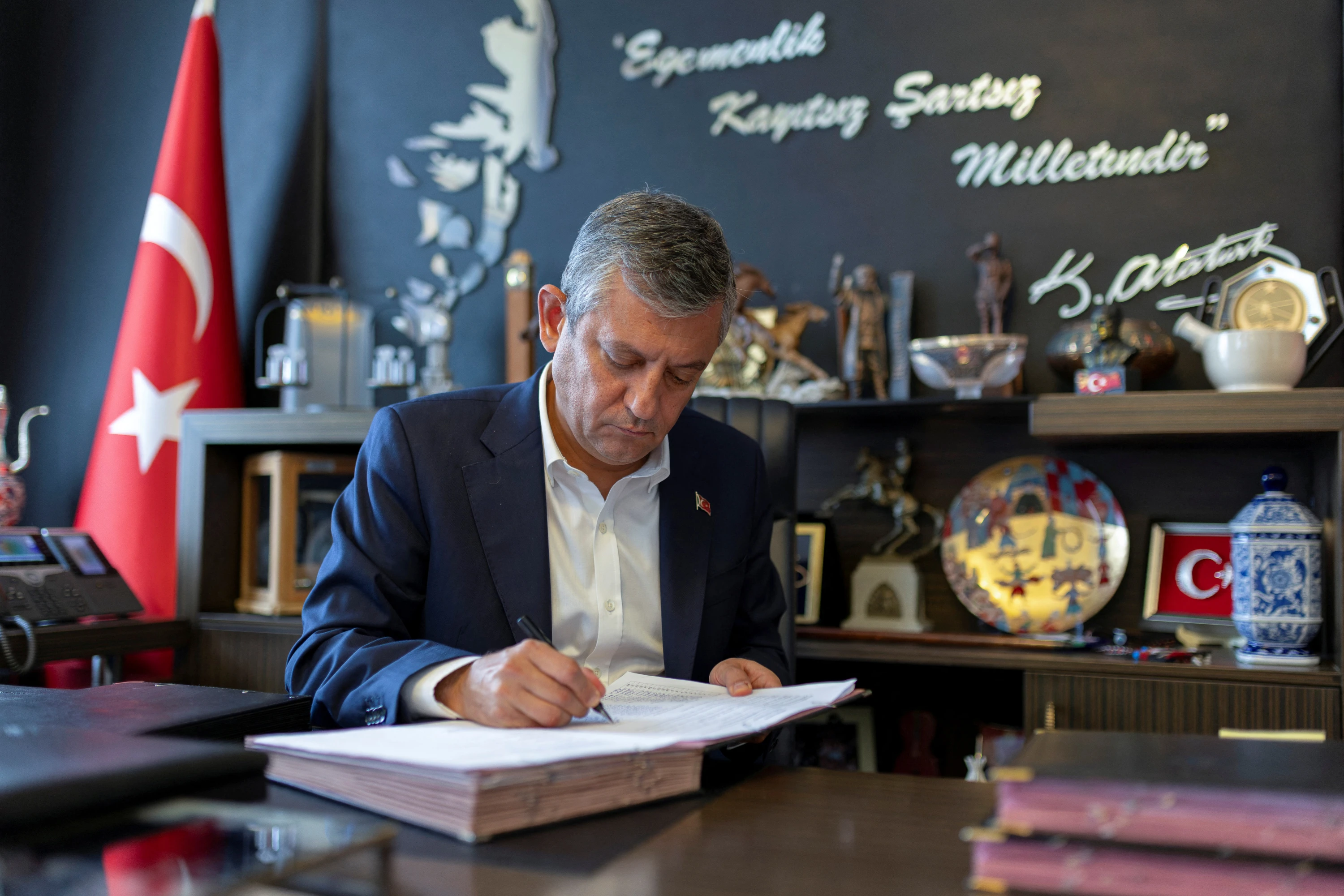Ousted Turkish opposition leader Ozel quits CHP to found new party Turkey's pro-opposition Anka Haber reported that Ozel "resigned from the CHP after signing the founding documents of the YENI Party," with 90 CHP lawmakers also resigning to become founding members of the new party.