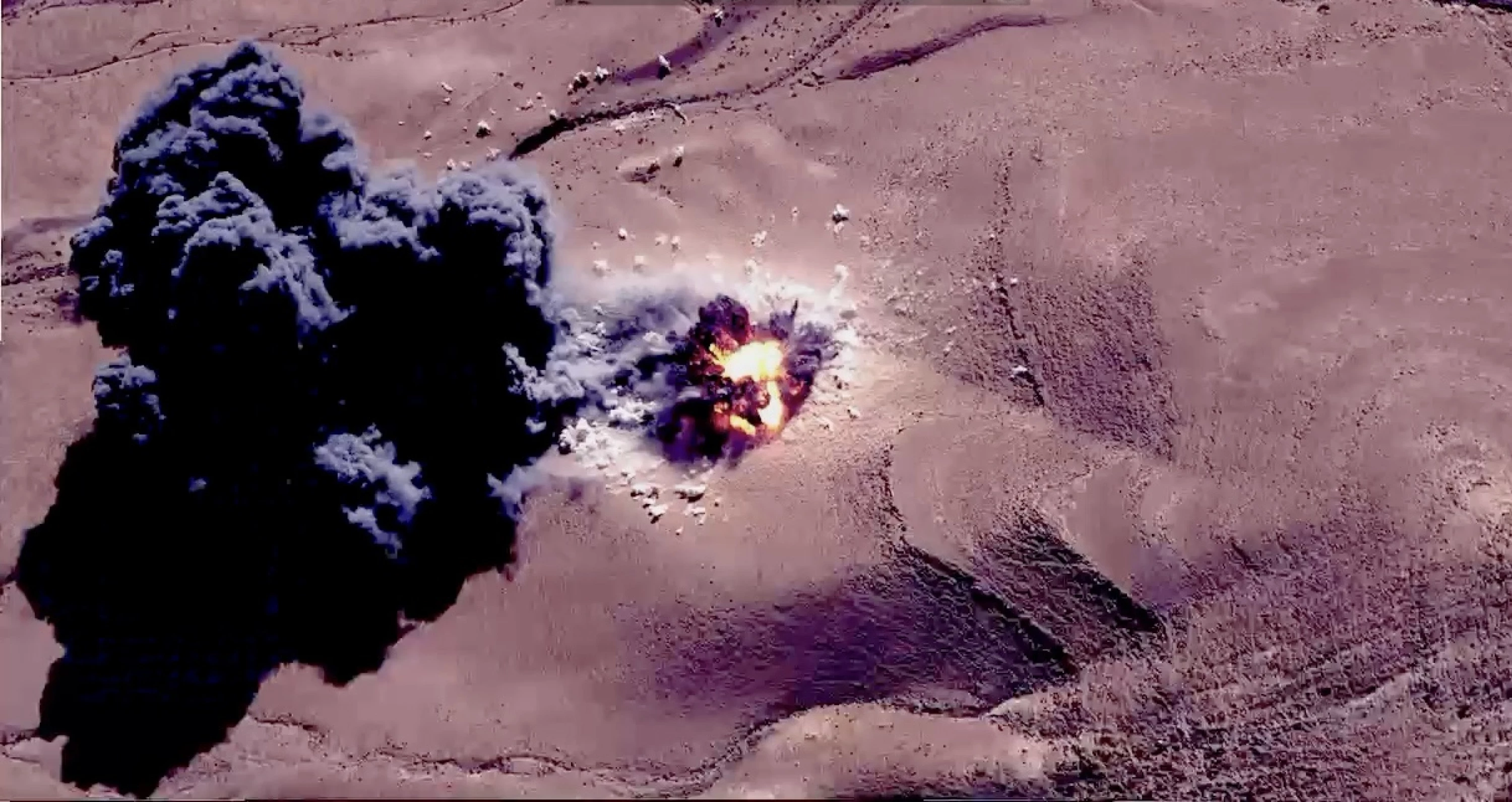 Image of CENTCOM says struck 30 ISIS targets in Syria in February 