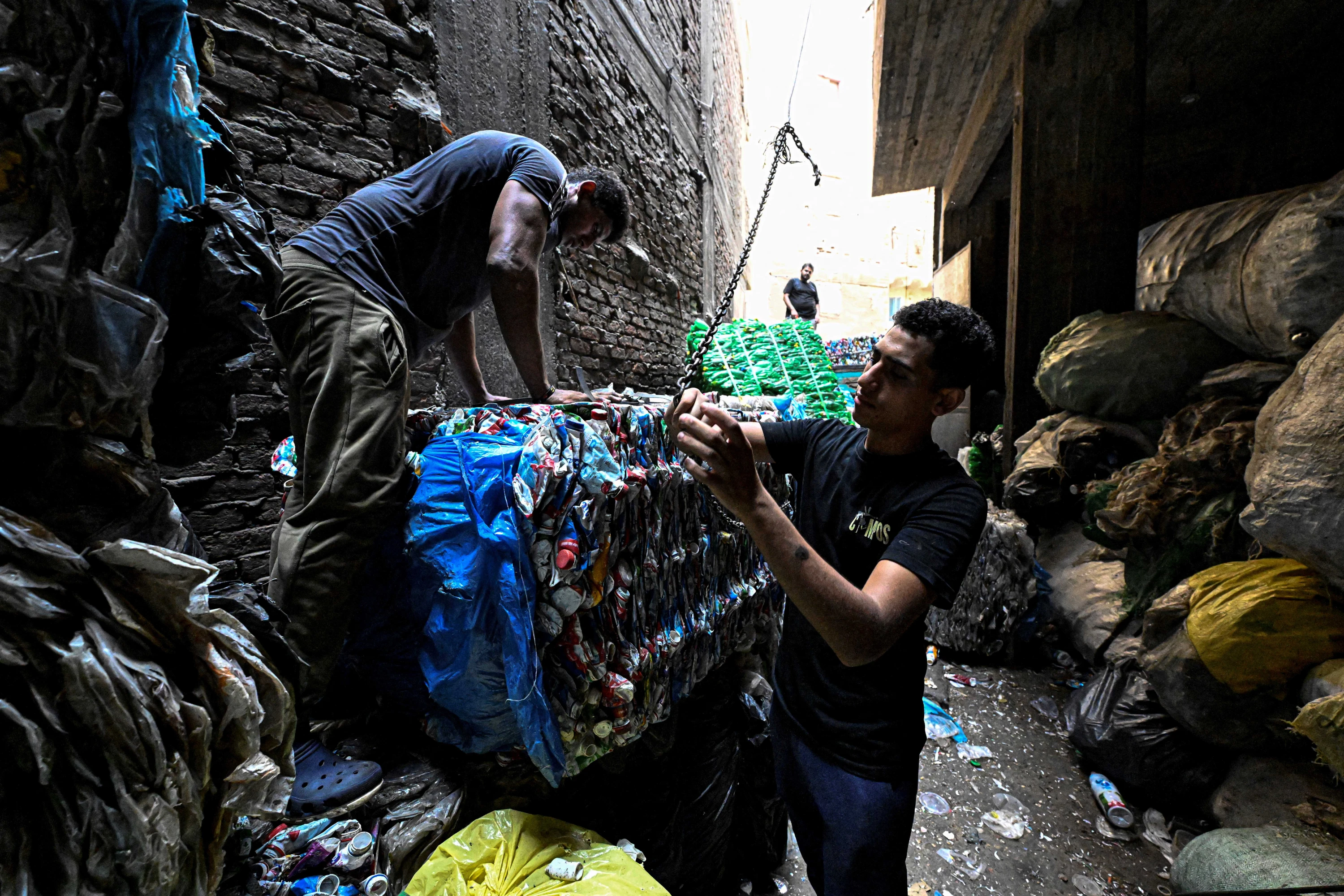Image of Egypt's 'Garbage City' recyclers reap gains from Iran war plastic squeeze