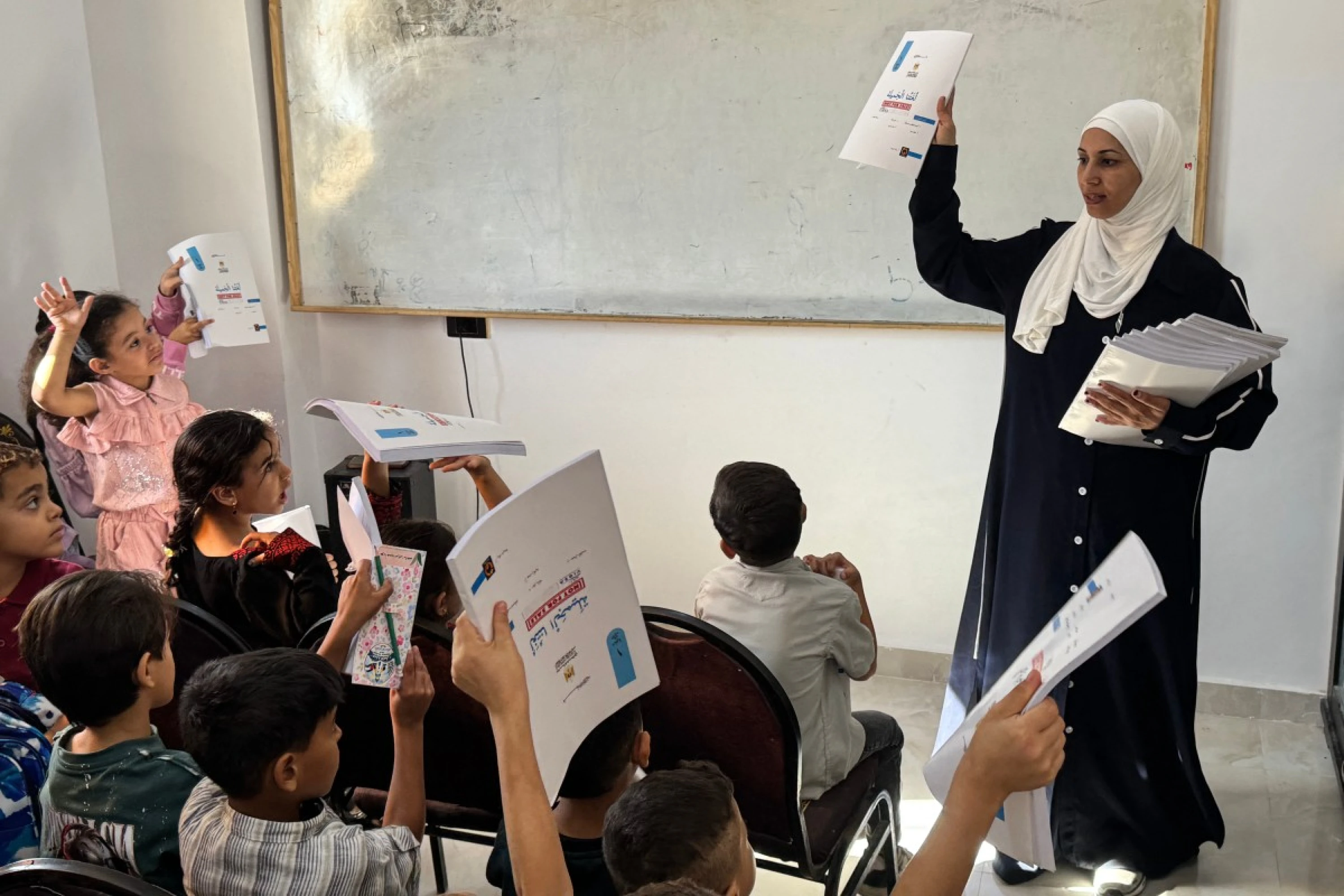 Image of In Egypt's Sinai, Gazan builds school for children displaced by war