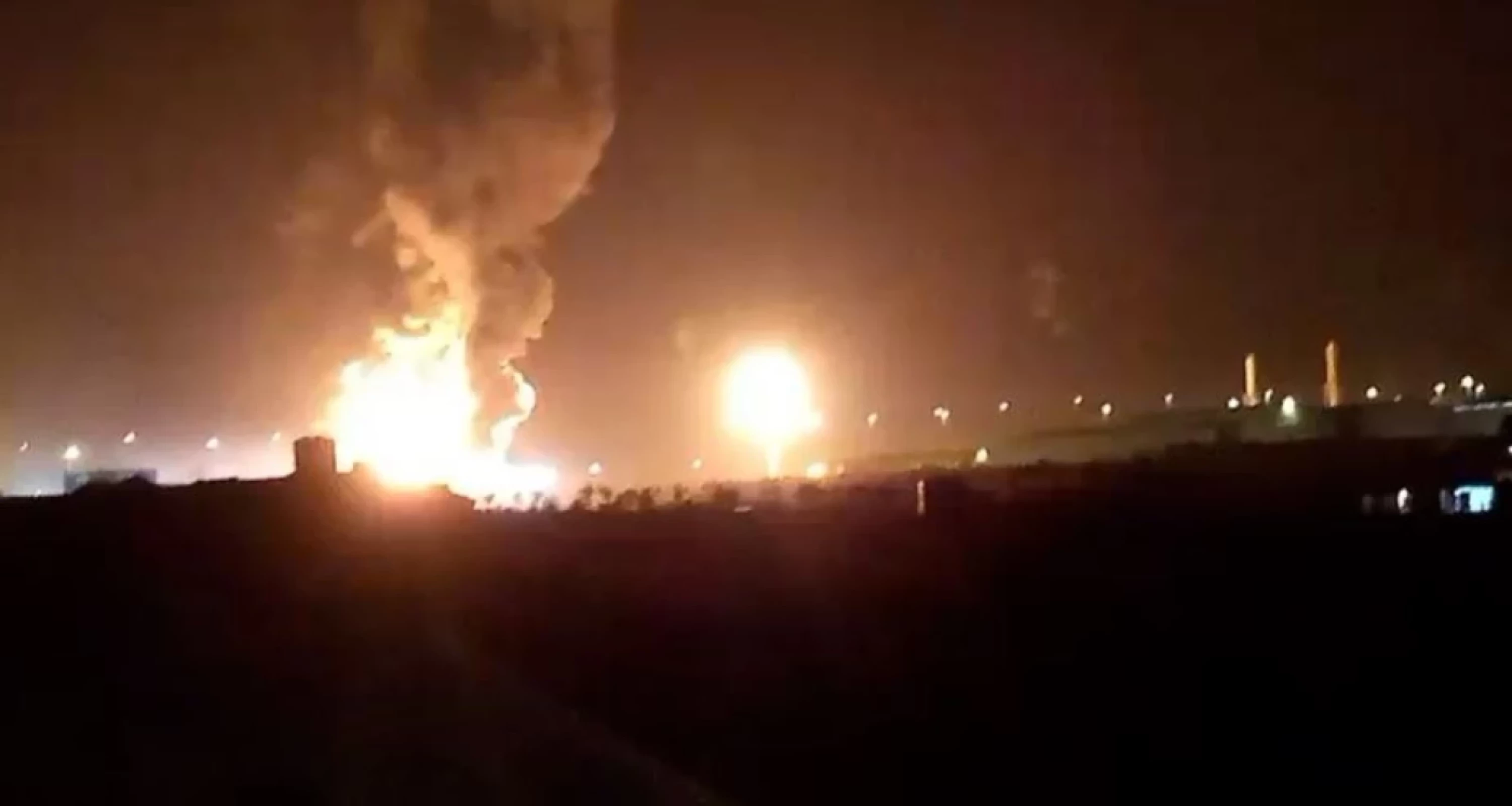 Image of Khor Mor gas field targeted in drone attack