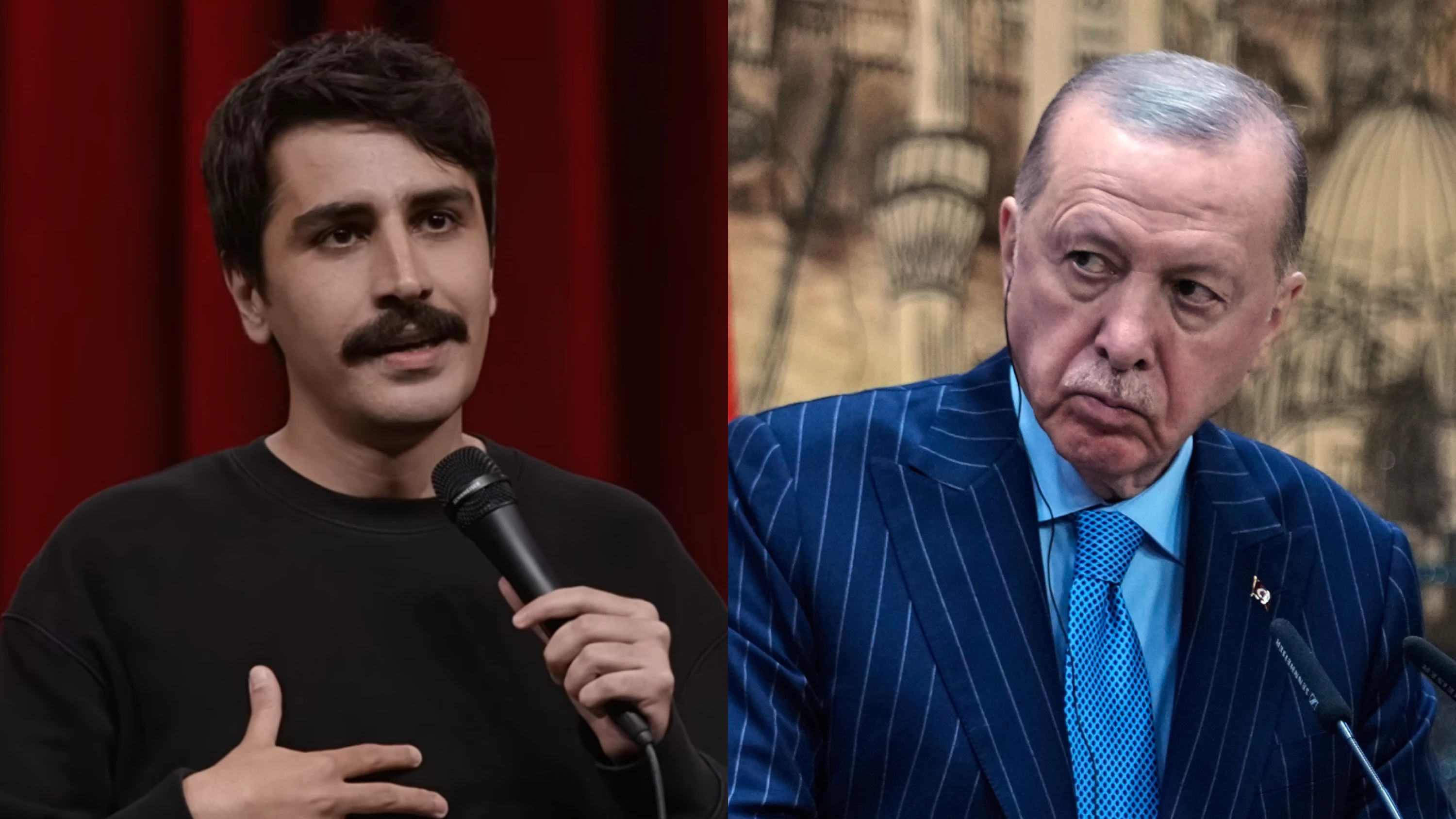 Image of Turkish comedian sent to jail to await trial on charges of insulting Erdogan