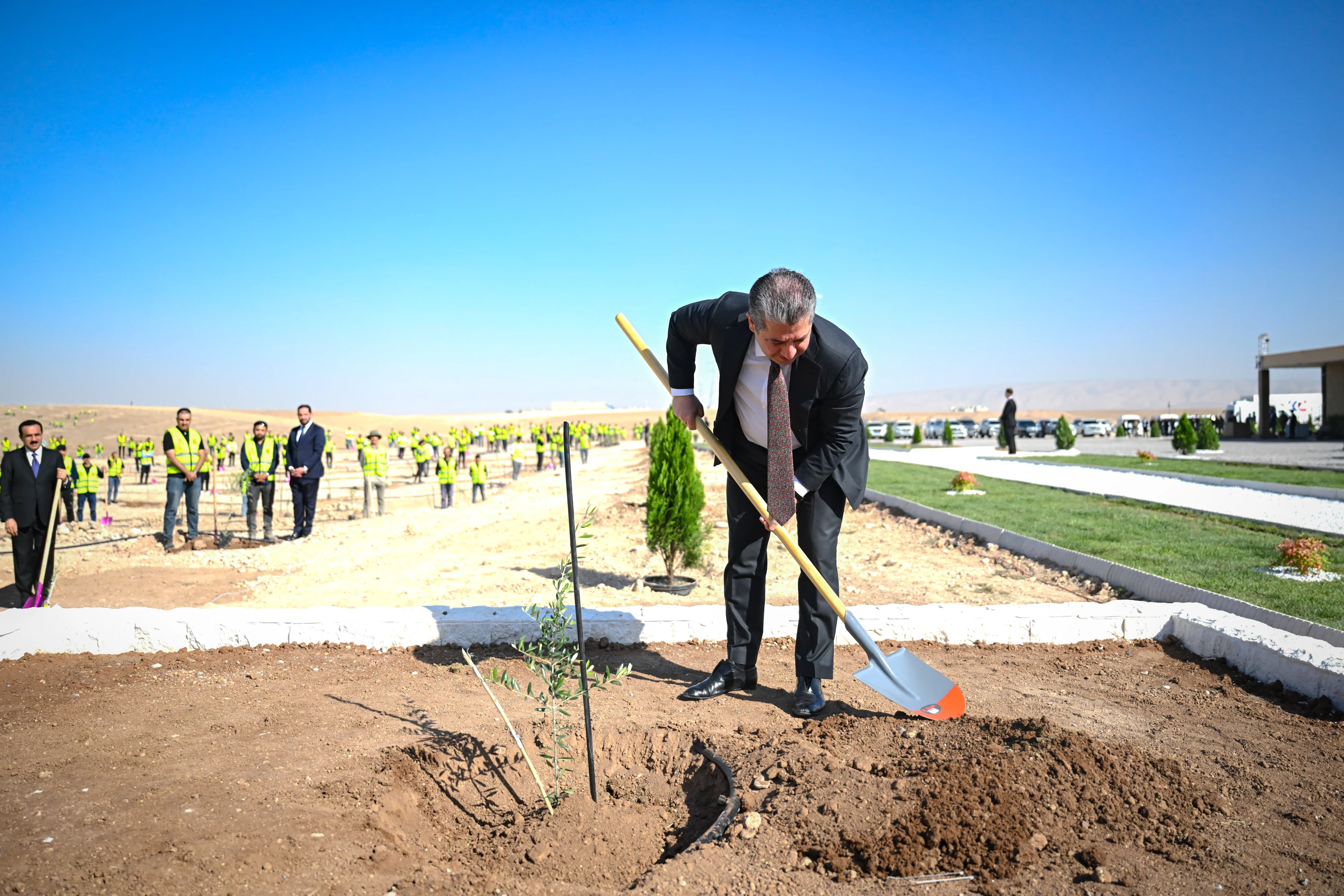 Image of PM Barzani inaugurates major Erbil Green Belt project