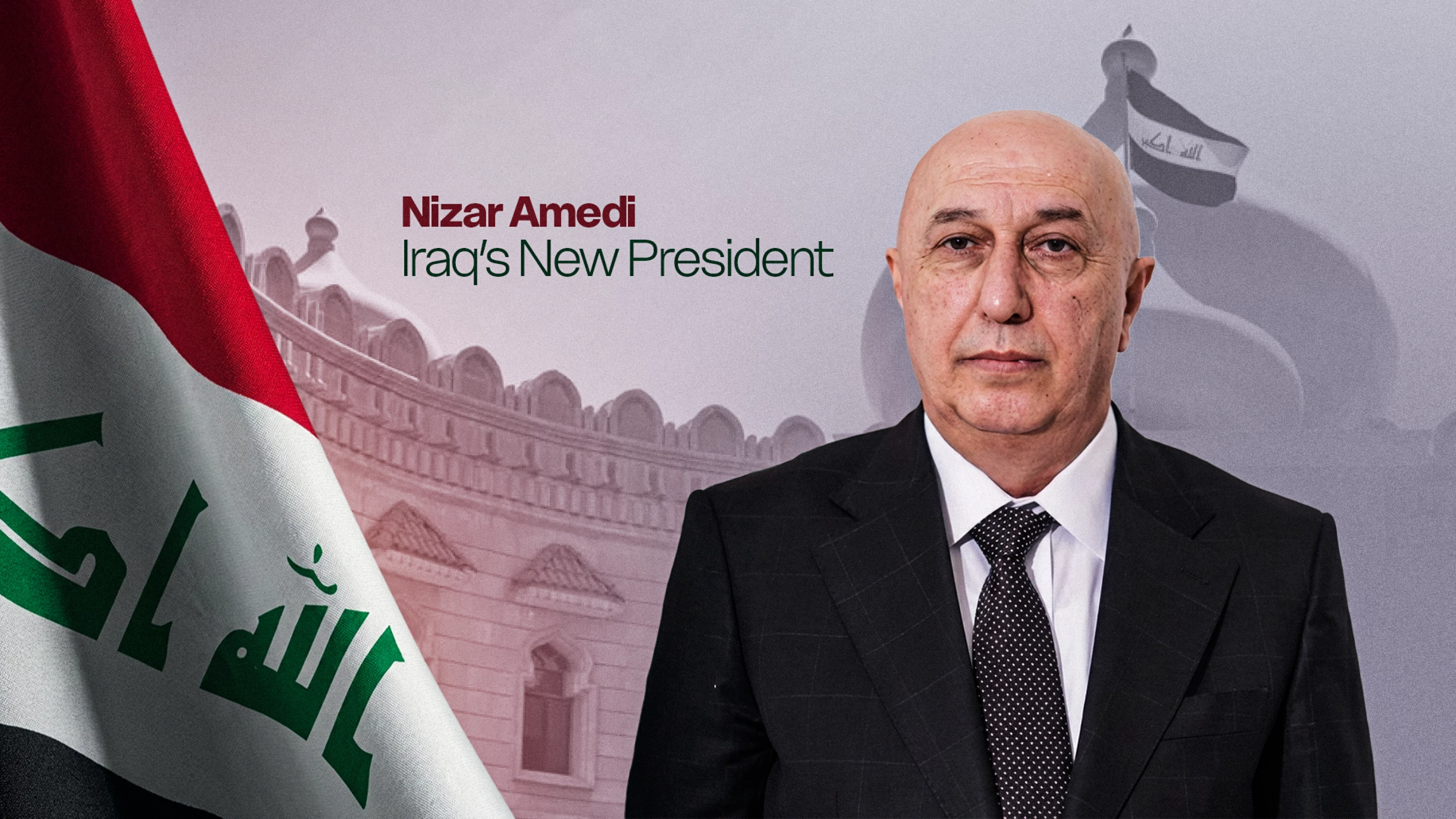 Image of Nizar Amedi elected as Iraqi president
