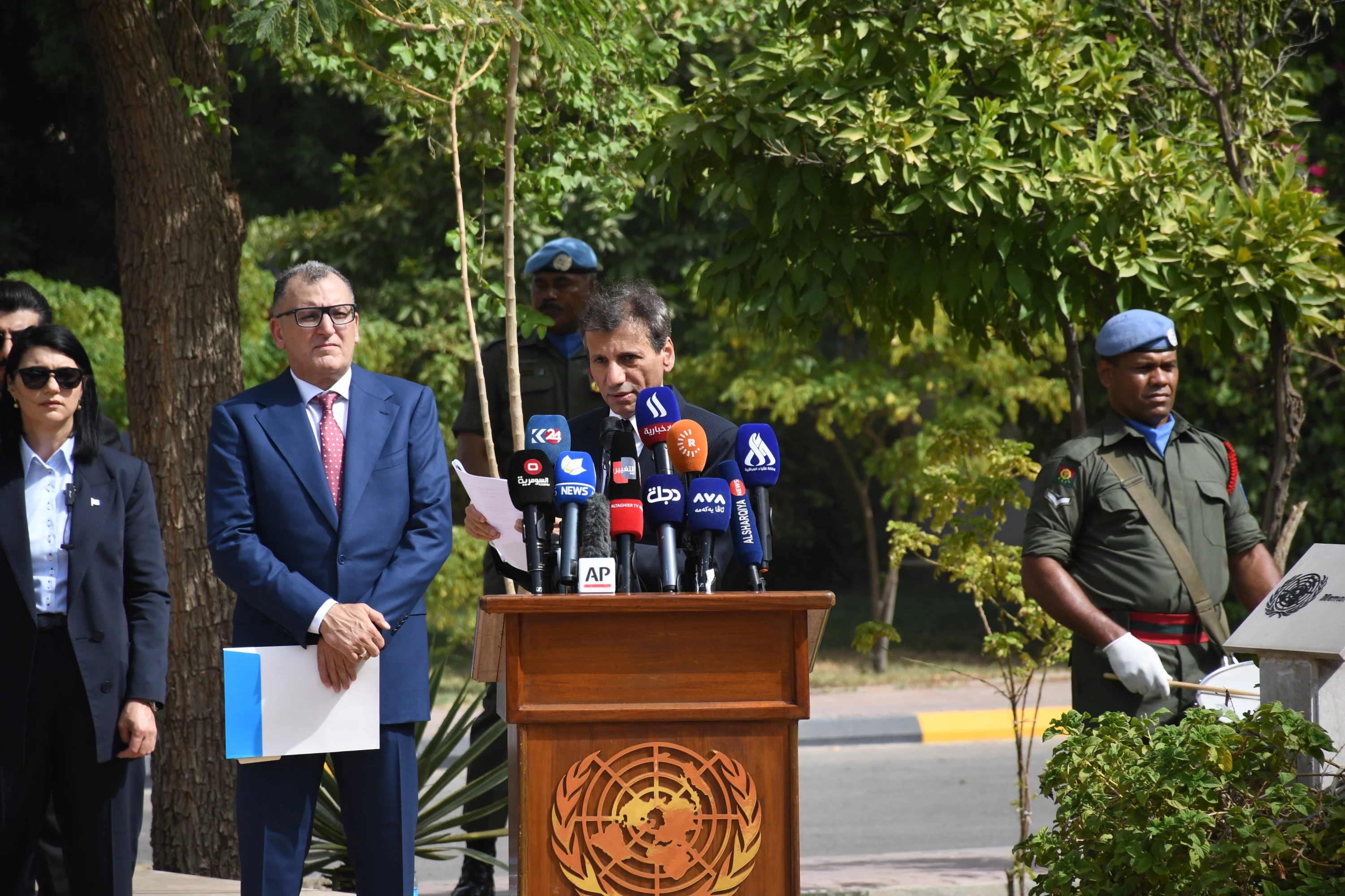 Image of UNAMI chief urges Iraqi politicians to avoid inflammatory rhetoric amid elections