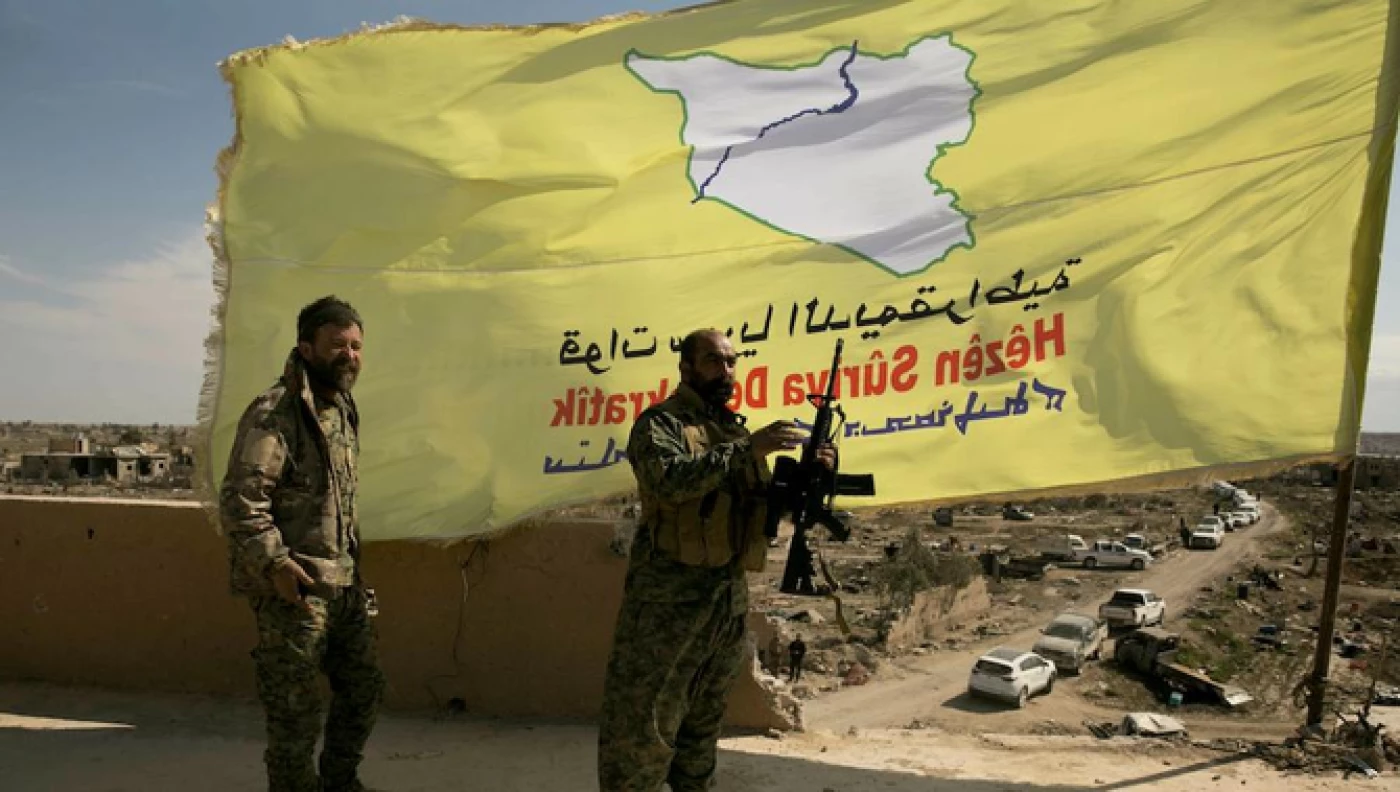 Image of Kurdish forces in Syria capture 12 ISIS-linked suspects in Deir ez-Zor