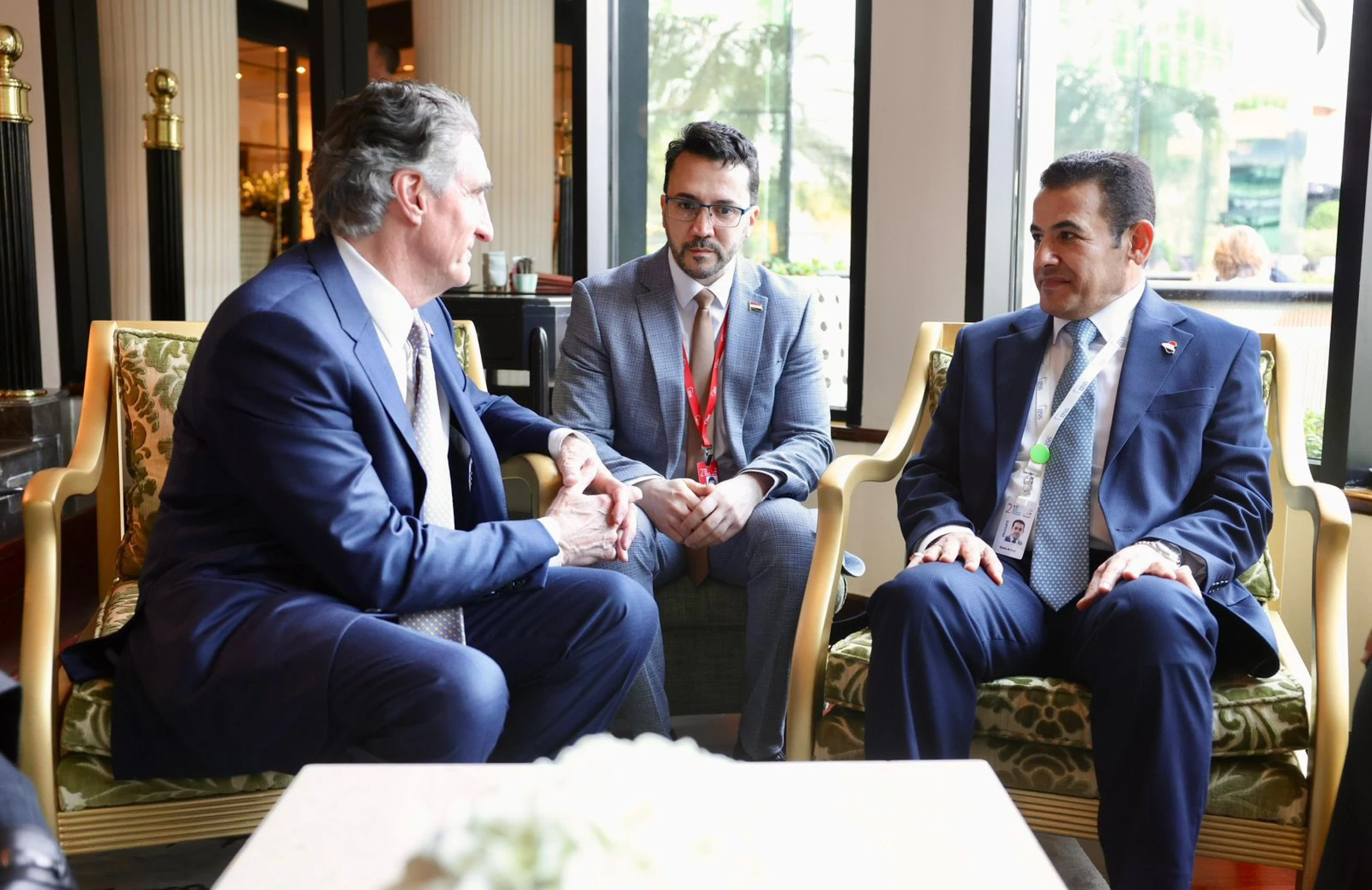 Image of Iraqi national security advisor, US interior secretary discuss security cooperation