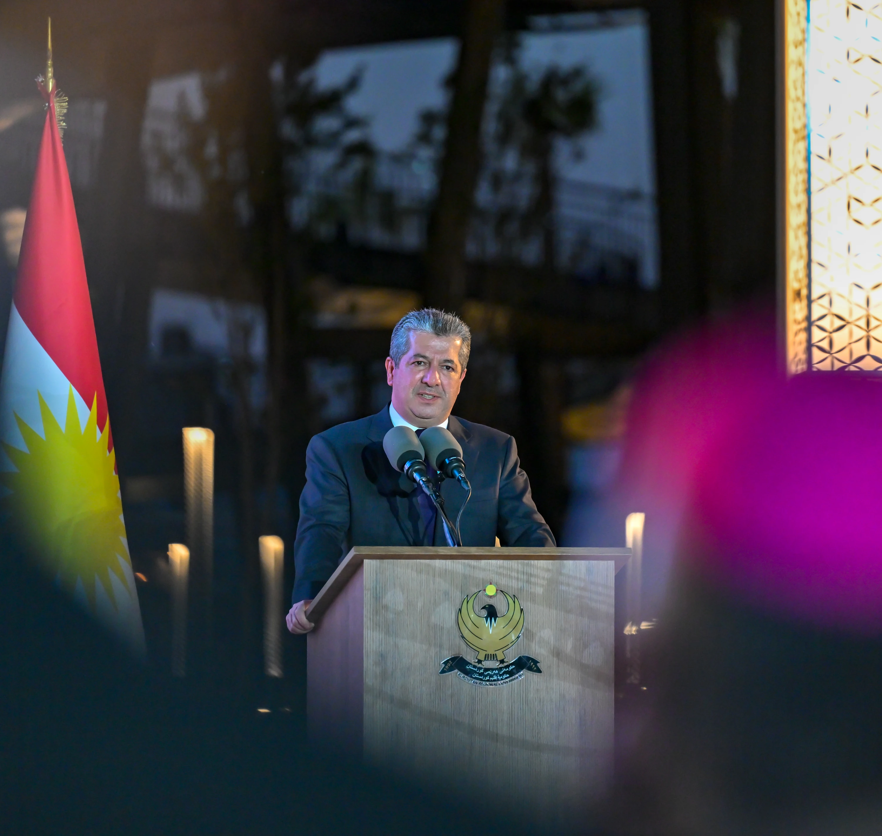 Image of PM Barzani inaugurates Ankawa park featuring tallest flagpole in Iraq 
