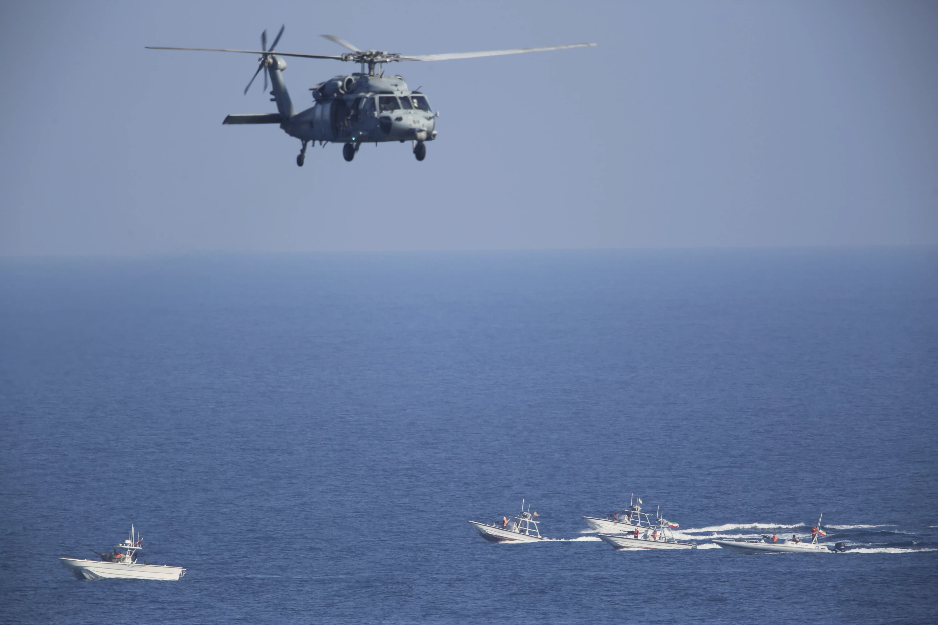 Image of Iran says struck American patrol boat in Hormuz; US denies