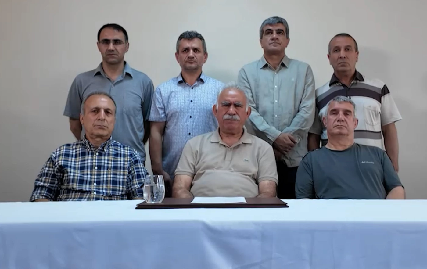 Image of Ocalan declares end of PKK in video message
