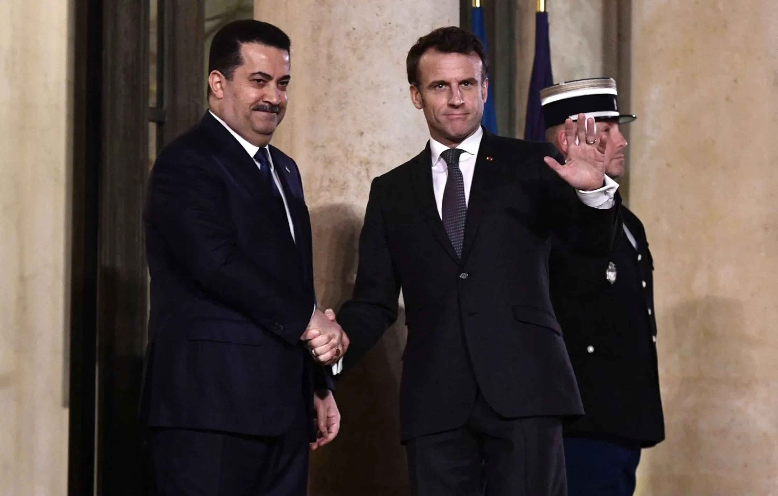 Image of Macron thanks Sudani for ‘strengthening protection measures’ for French forces in Iraq