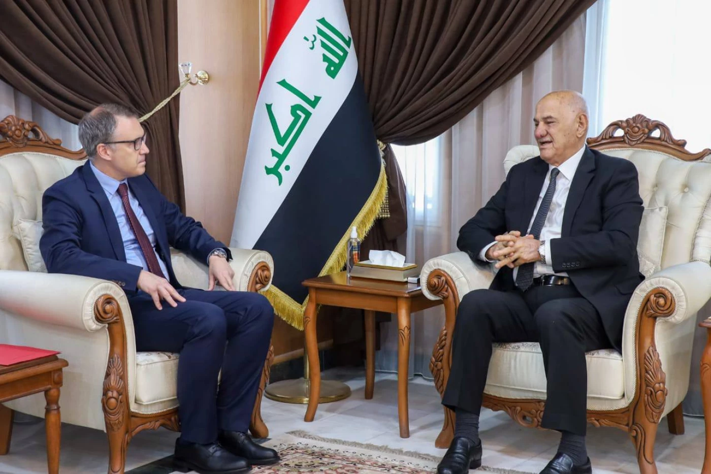 Image of Iraqi water minister, Turkish ambassador discuss water challenges facing Iraq