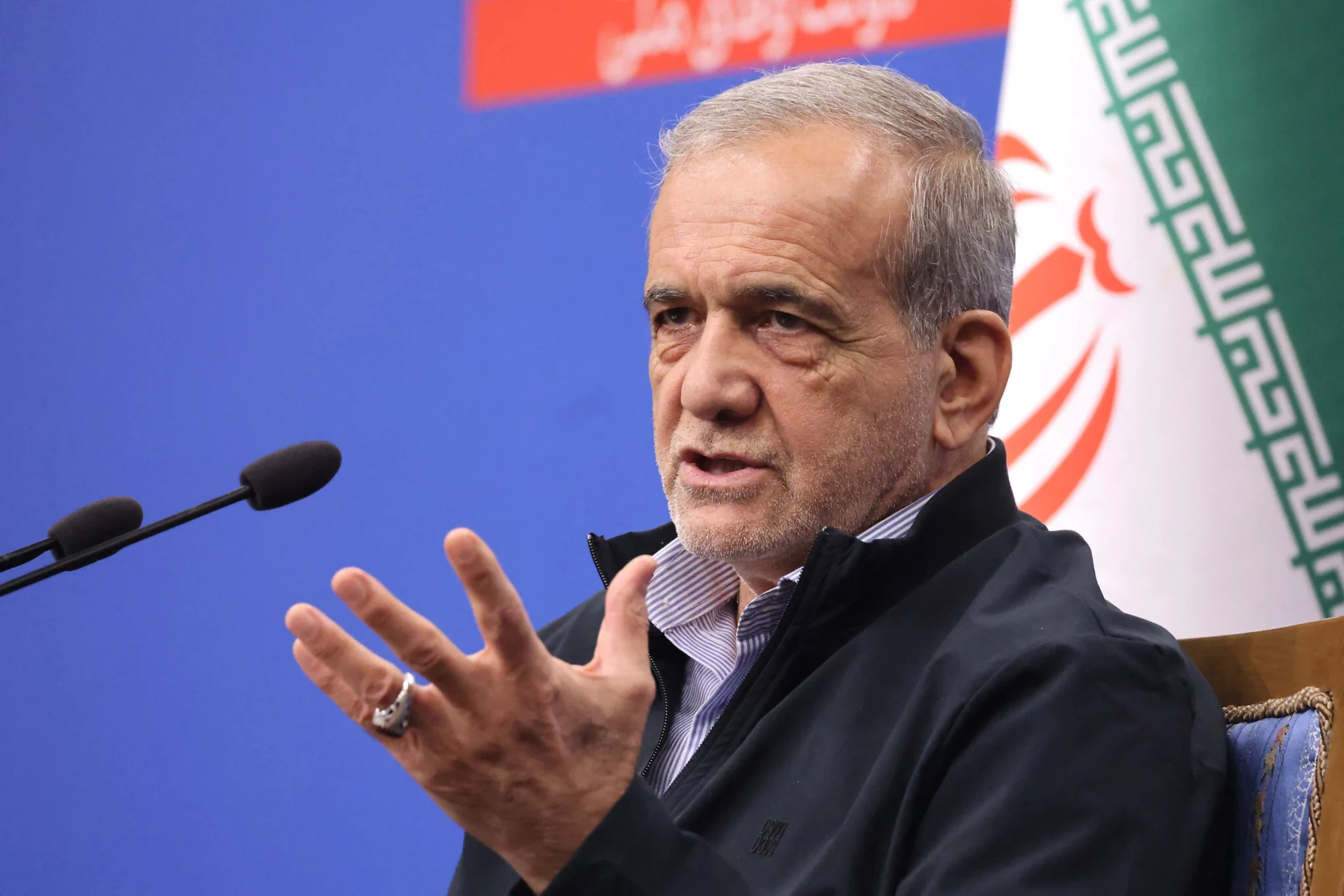 Image of Iranian president calls for collaboration after ‘heartbreaking’ nationwide protests