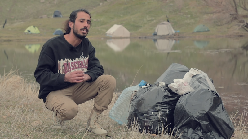 Abbas Fadhel came all the way from Baghdad to clean Felaw pond in Erbil